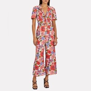 Zimmermann Poppy Floral Belted Jumpsuit